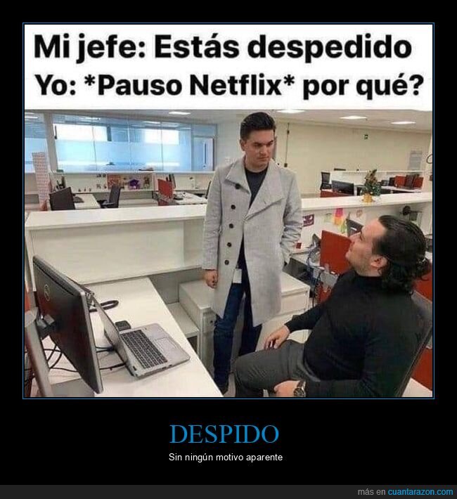 jefe,despedido,netflix,pausar