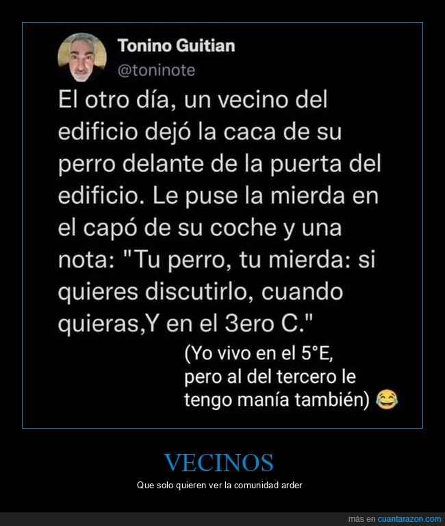 vecino,perro,coche,nota