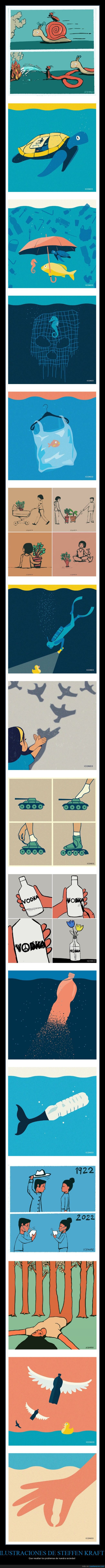 steffen kraft,ilustraciones,problemas,sociedad