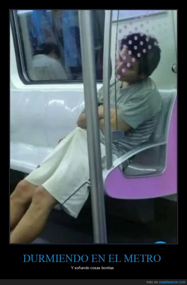 durmiendo,metro,wtf