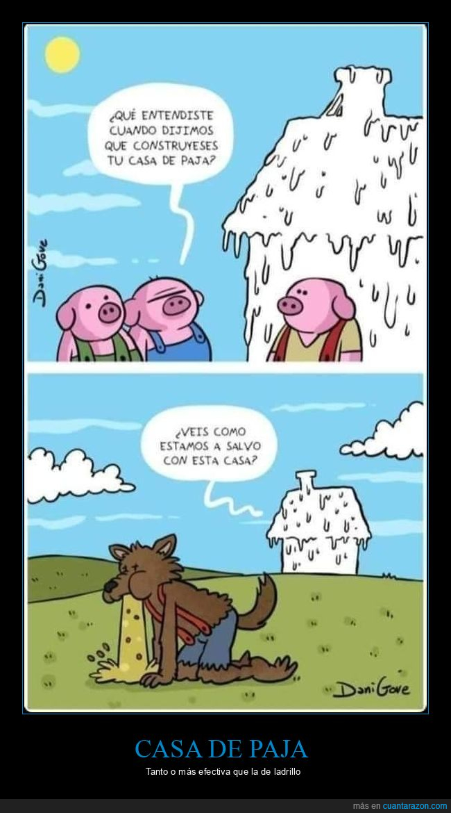 tres cerditos,casa,paja