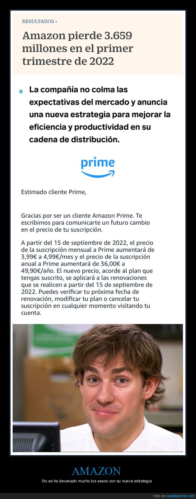 amazon,pérdidas,estrategia,subida,precio