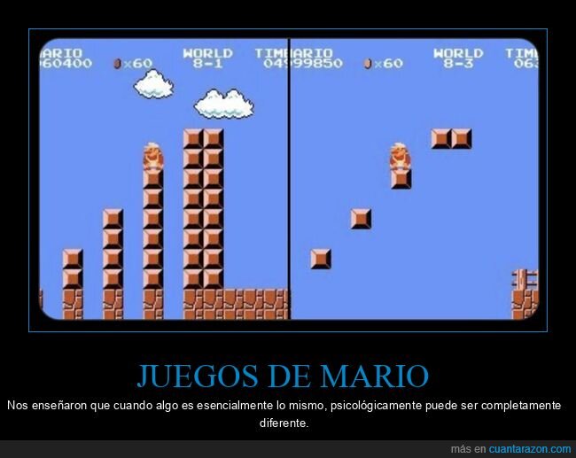 mario,lo mismo,psicológicamente,diferente