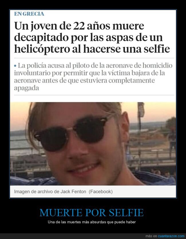 muerte,selfie,helicóptero,aspas