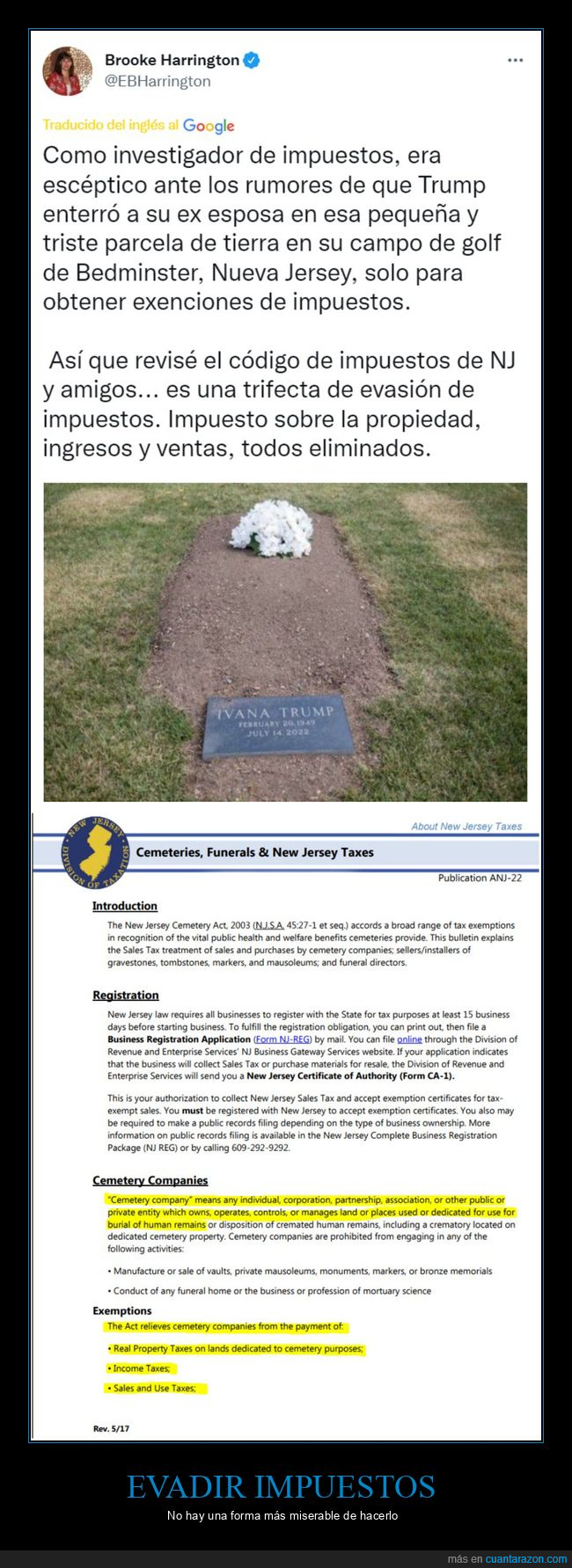 donald trump,evadir impuestos,políticos,exmujer,tumba