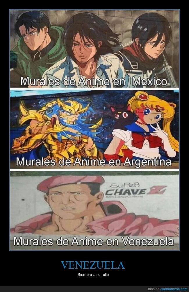 anime,hugo chávez,murales,venezuela,wtf