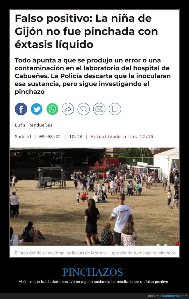 pinchazos,falso positivo