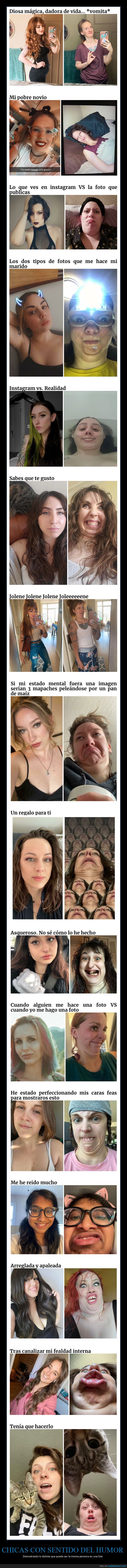 chicas,sentido del humor,fotos,distintas