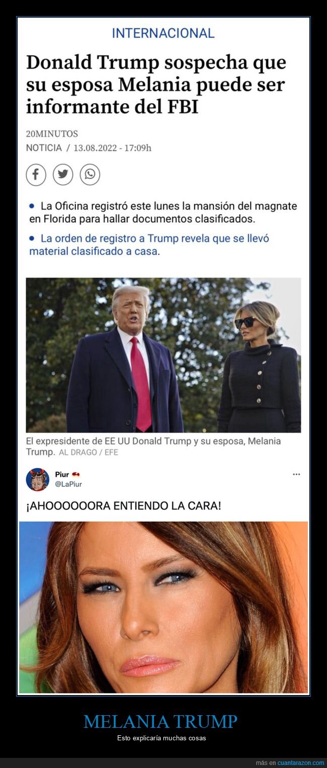 donald trump,fbi,informante,melania trump,políticos