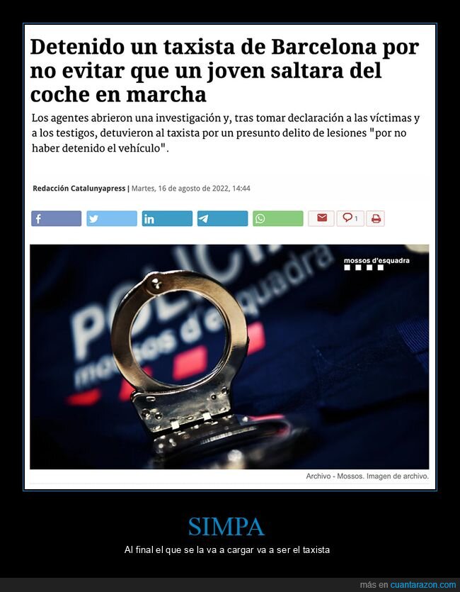 detenido,saltar,taxi,taxista