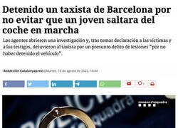 Enlace a Queda herido por saltar de un taxi en marcha para hacer un 