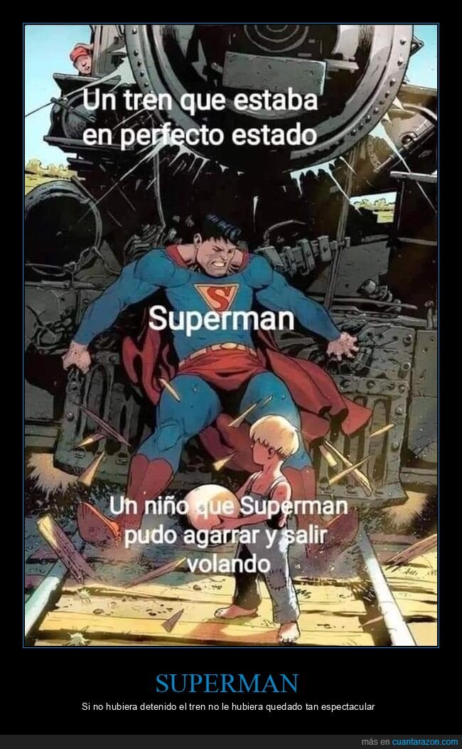 superman,tren,niño