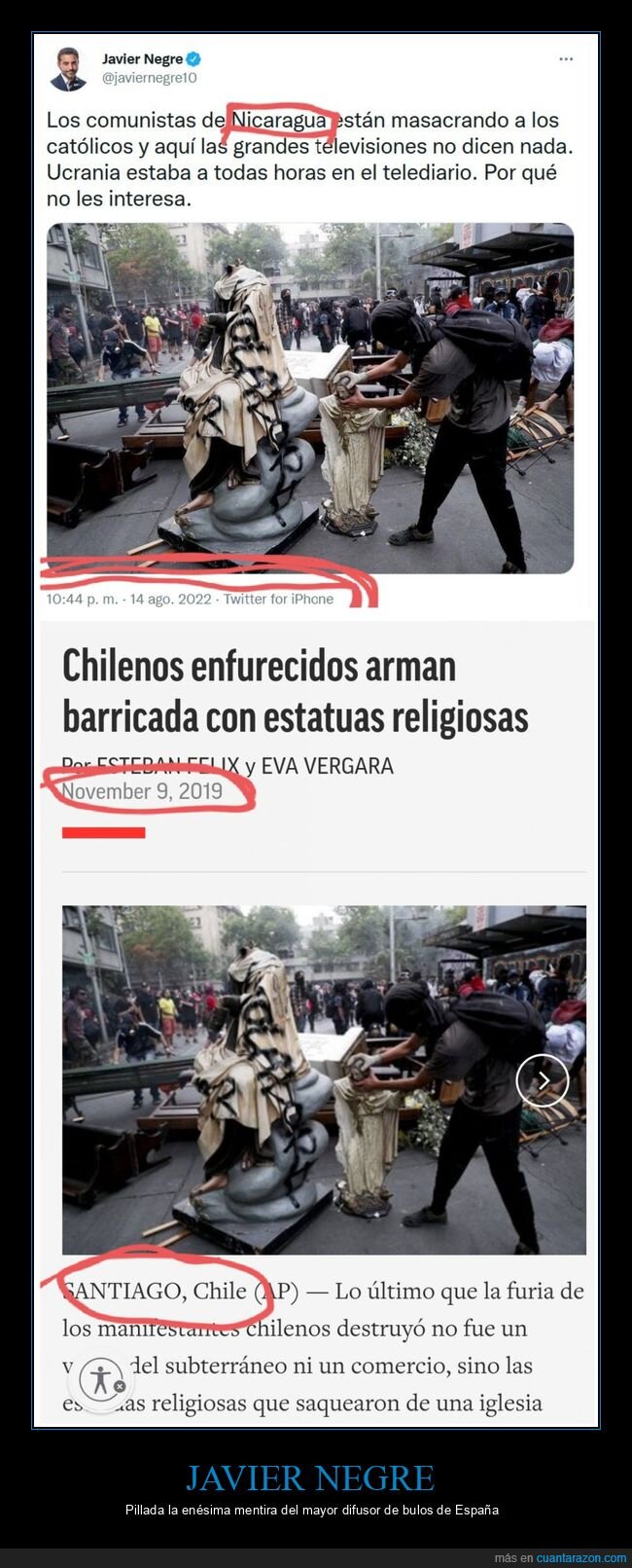 javier negre,comunistas,nicaragua,chile,fails