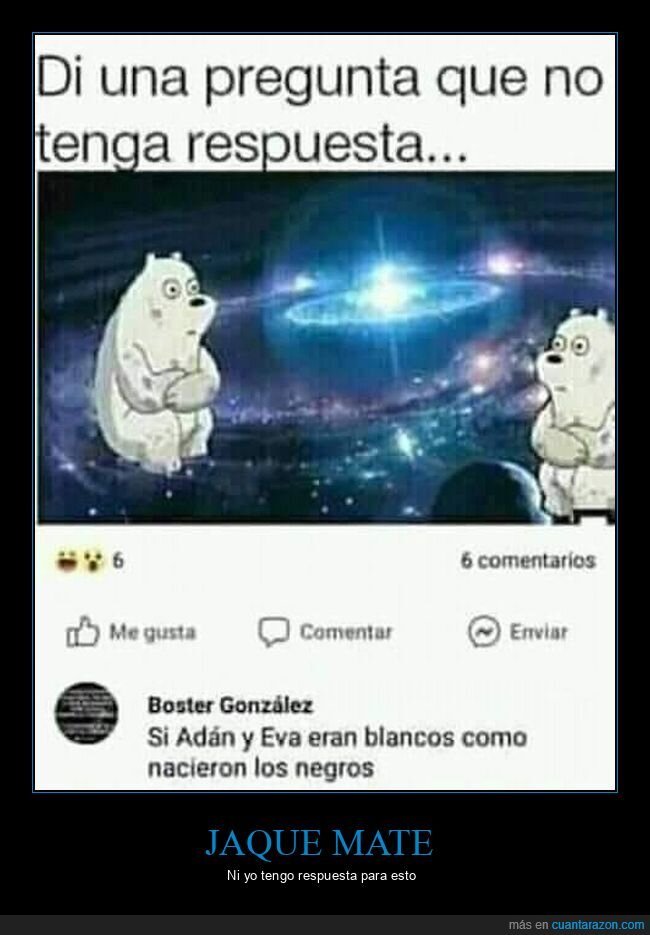 adan,eva,blancos,negros,pregunta