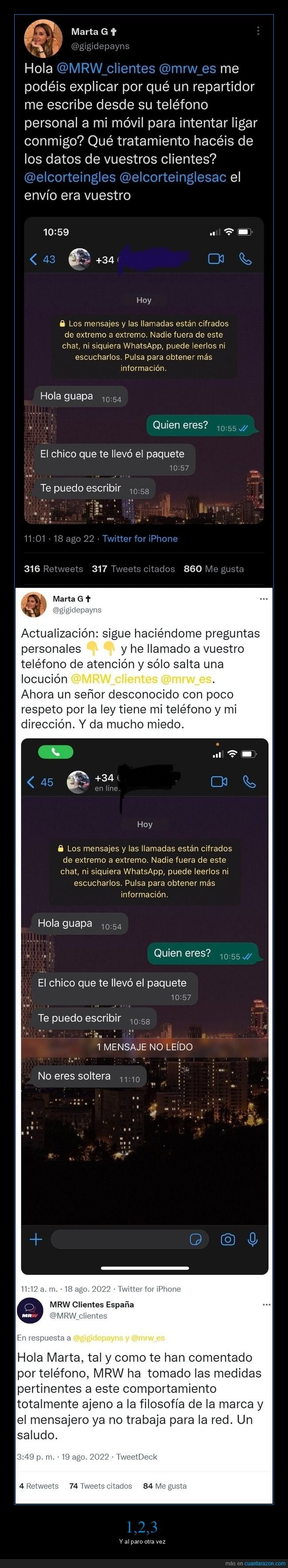 mrw,repartidor,ligar,whatsapp