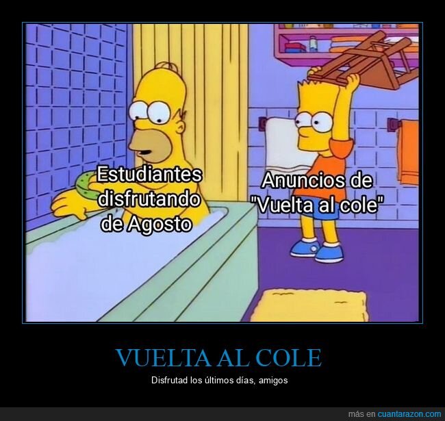 vuelta al cole,simpson,agosto,estudiantes