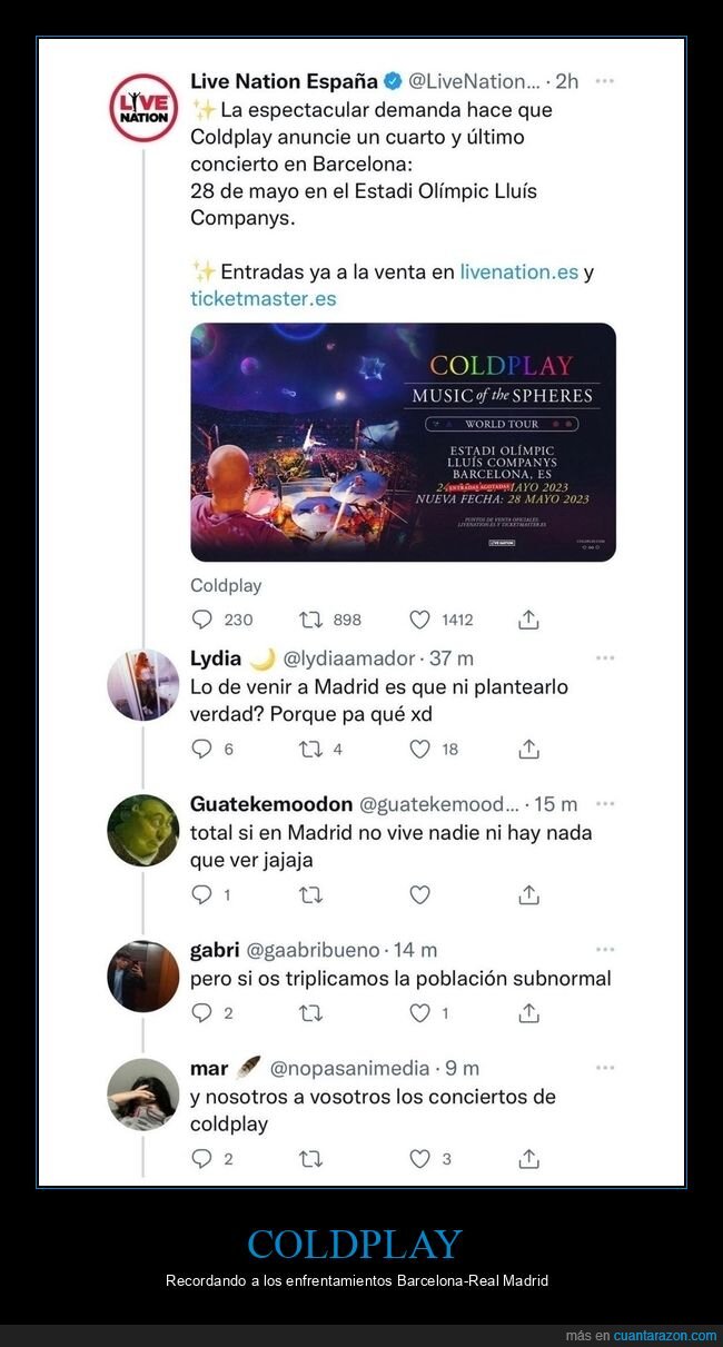 coldplay,entradas,madrid,barcelona