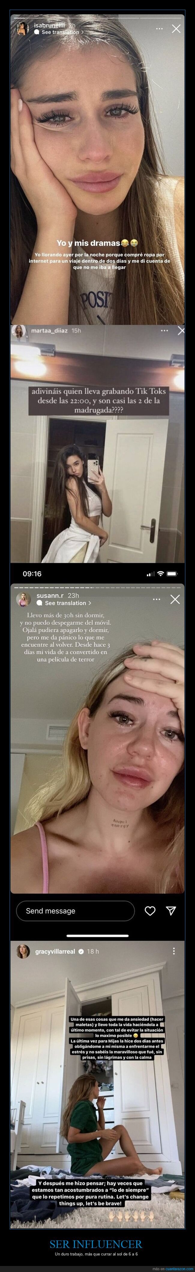 influencers,quejas,lloros,mimimim,salud mental