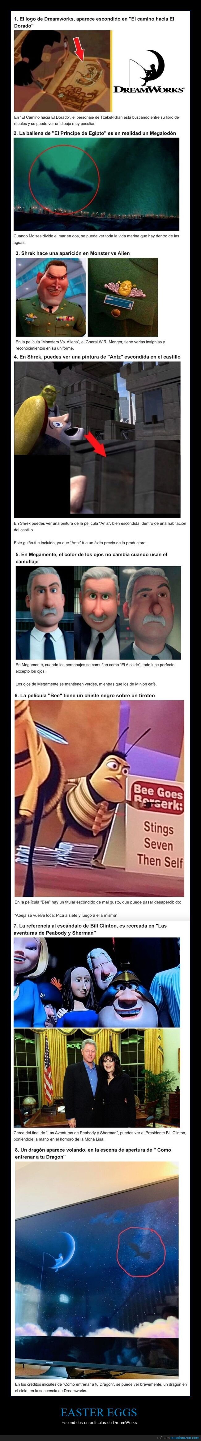 dreamworks,escondidos,guiños