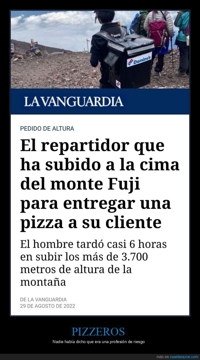repartidor,monte fuji,pizza