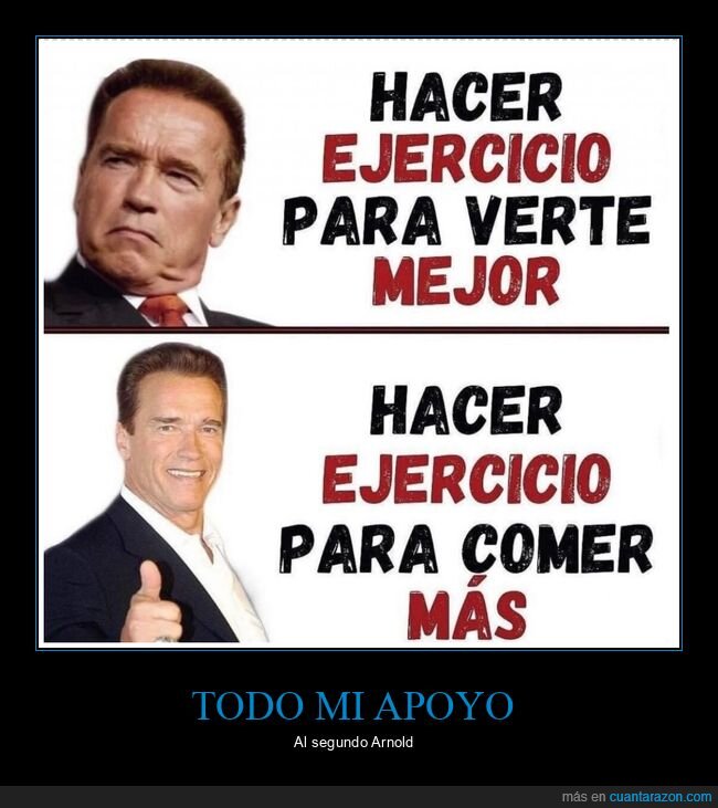 comer,ejercicio,verte mejor,arnold schwarzenegger