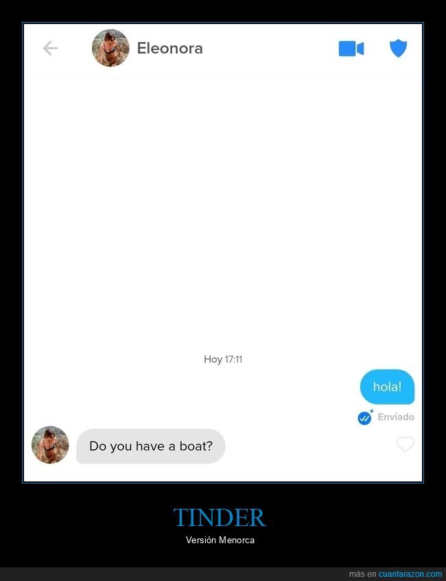 tinder,barco,interesada