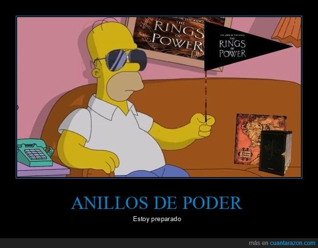 señor de los anillos,anillos de poder,homer simpson,preparado