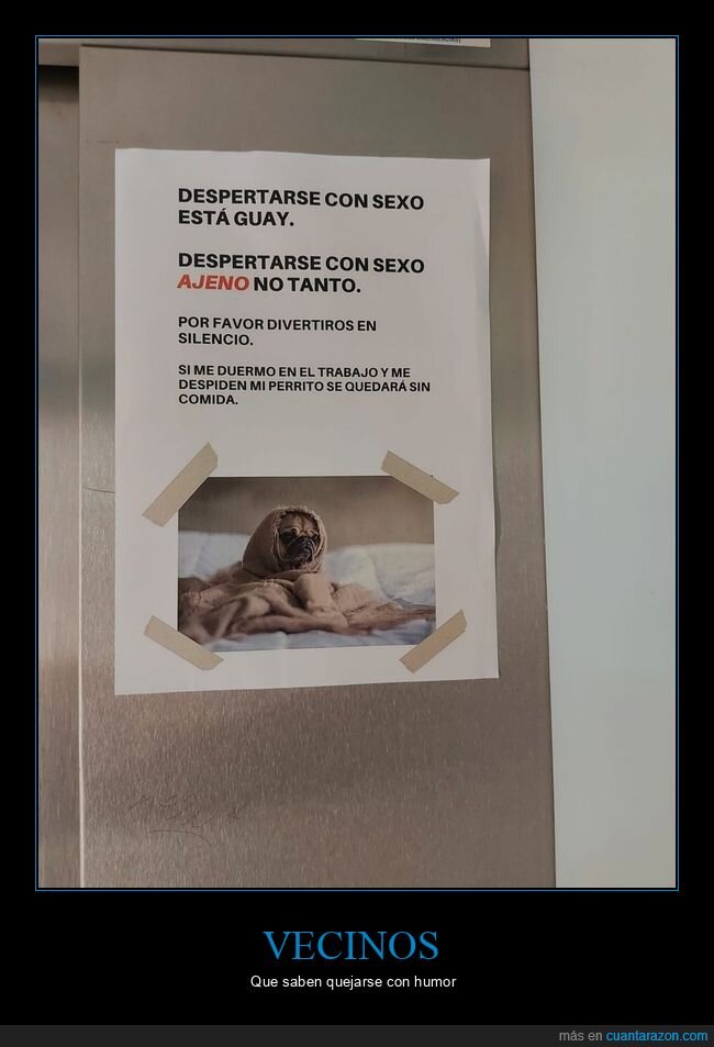 vecinos,despertarse,carteles