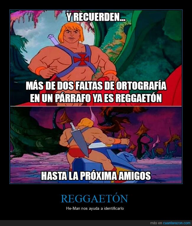 reggaeton,faltas de ortografía