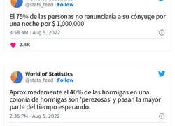 Enlace a Estadísticas increíbles tan aleatorias como interesantes