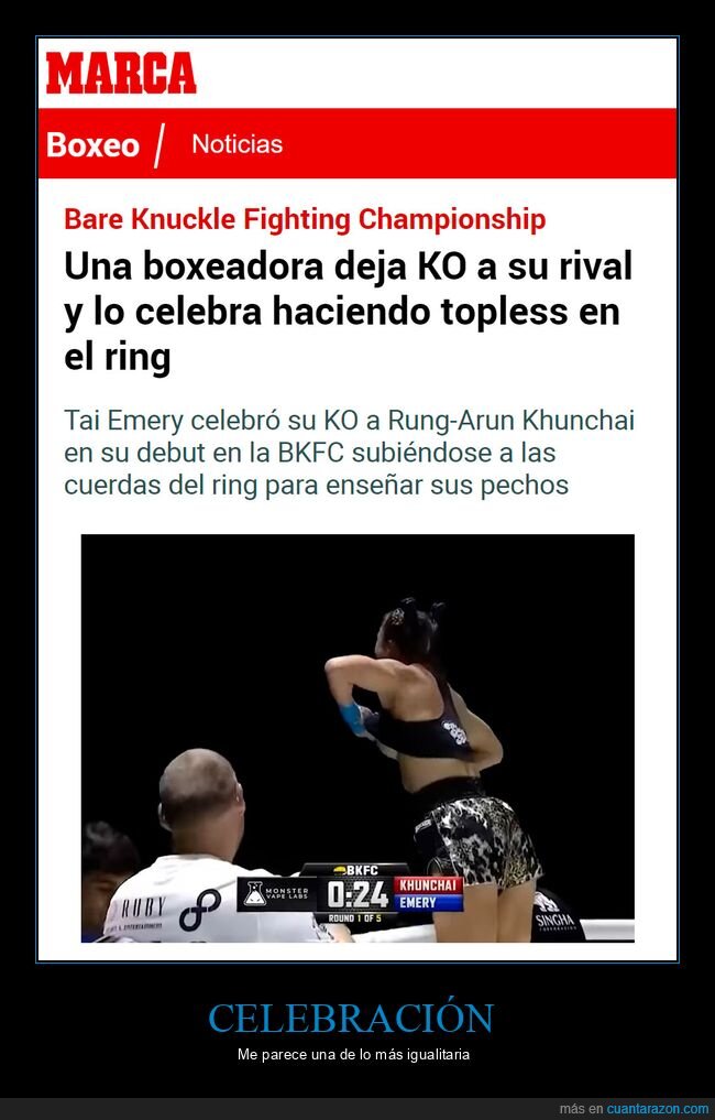 boxeadora,celebración