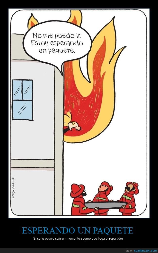 incendio,esperando,paquete
