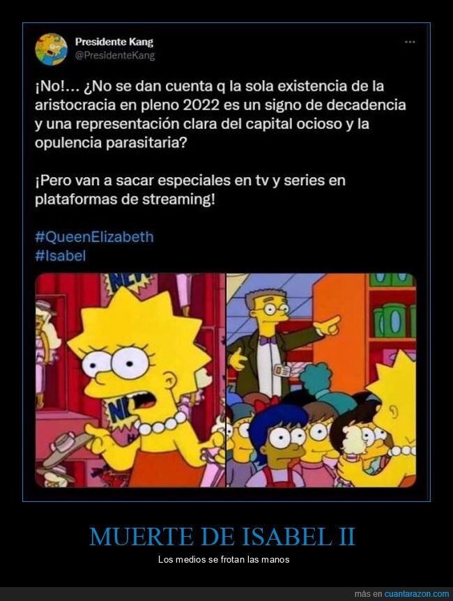 isabel ii,televisión,simpsons