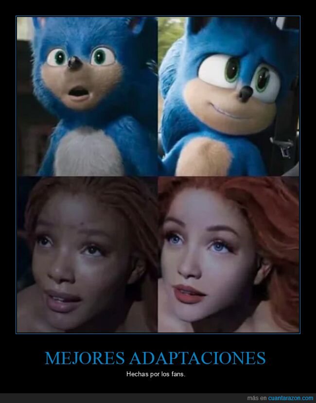 sonic,la sirenita,fans,adaptaciones