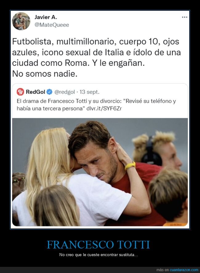 francesco totti,cuernos