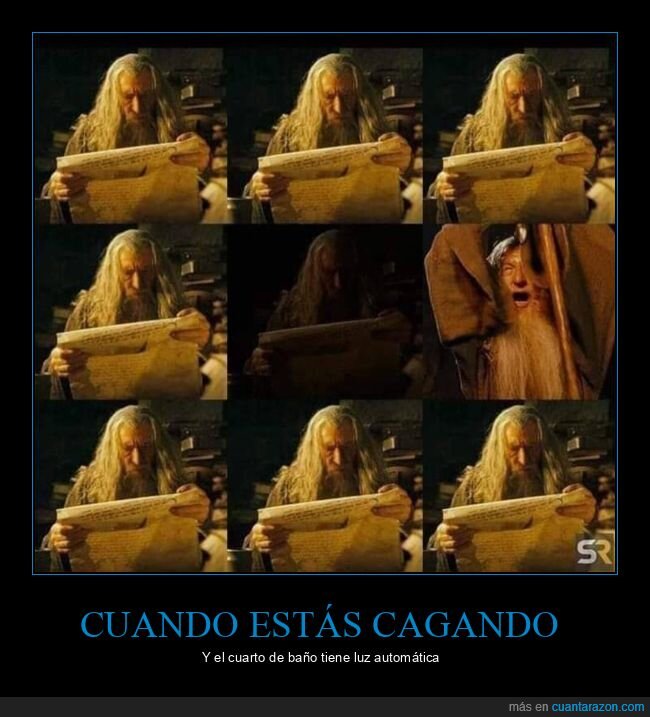 aseo,cagando,luz,automática,gandalf