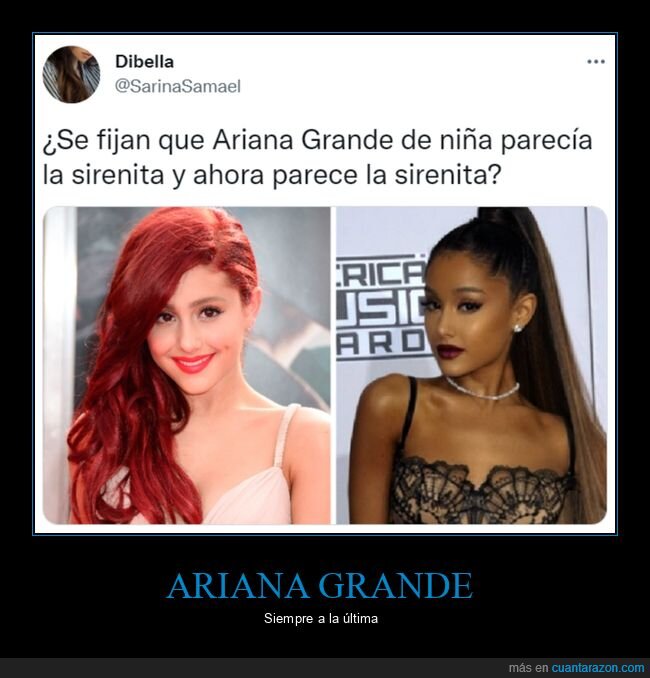 ariana grande,la sirenita,parecidos