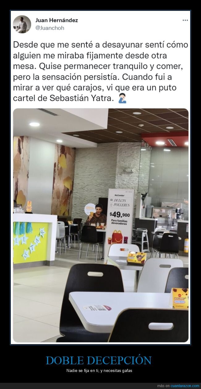 mcdonald's,mirar,mesa,cartel,sebastián yatra