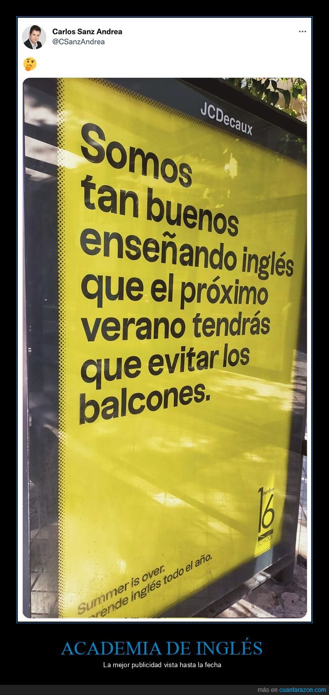 academia de inglés,balconing