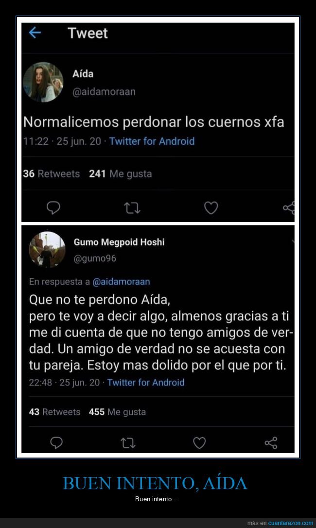 normalizar,perdonar,cuernos