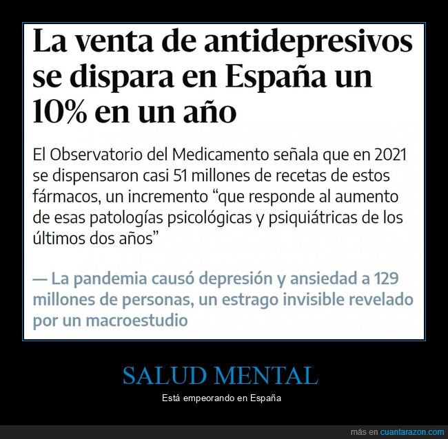 salud mental,españa,antidepresivos