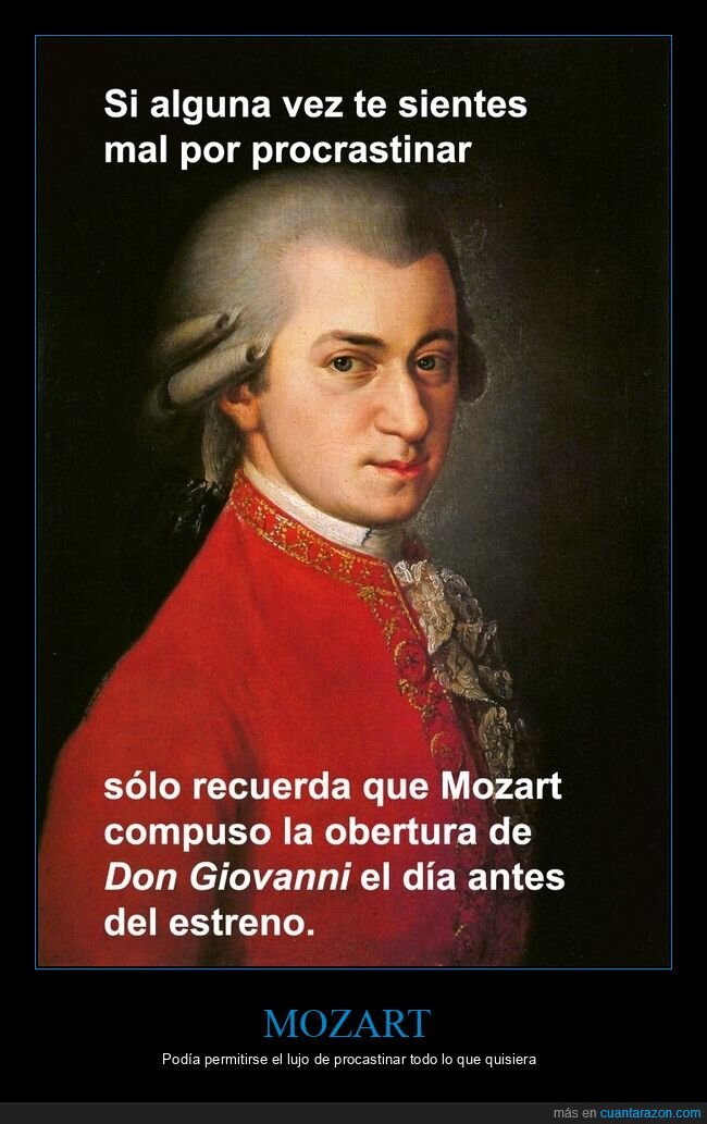 procastinar,mozart,componer