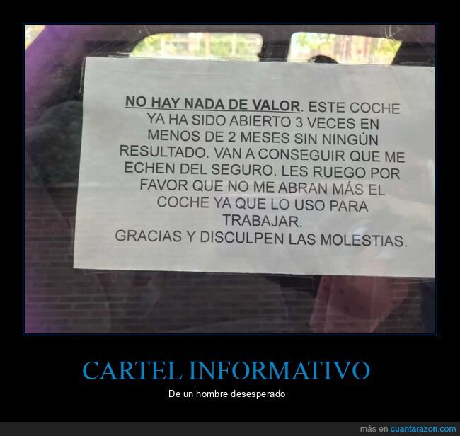 carteles,coches,robar,ventanilla