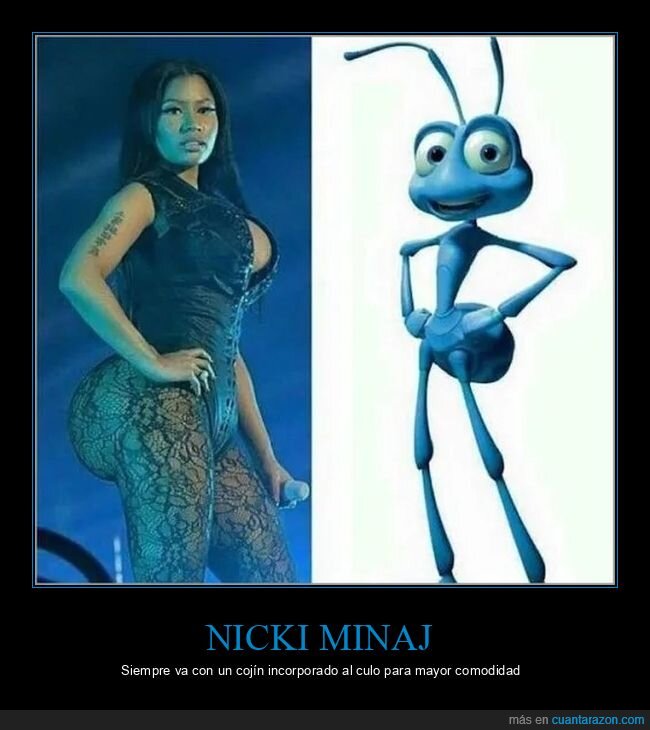 culo,hormiga,nicki minaj,parecidos,wtf