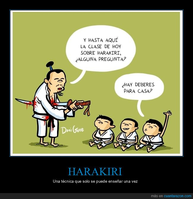 harakiri,clase,deberes