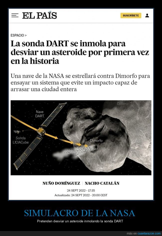 sonda,desviar,asteroide,nasa