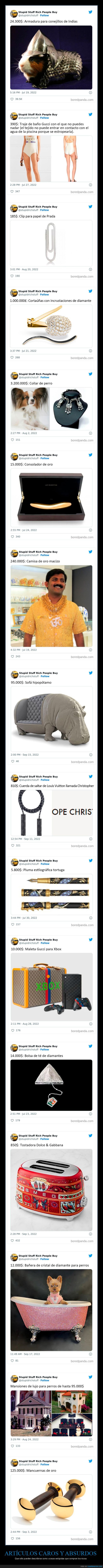 artículos,caros,inútiles,ricos