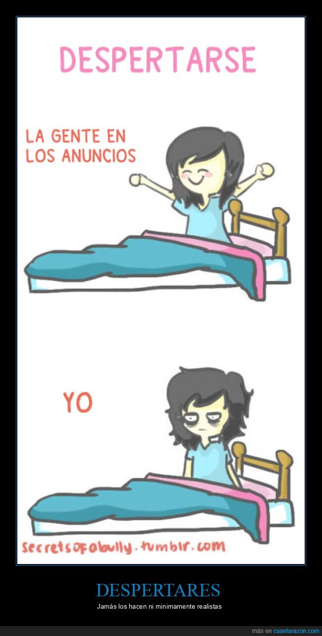 despertarse,anuncios,realidad