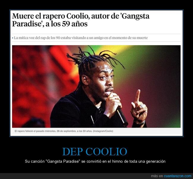coolio,dep,gangsta paradise,muerte