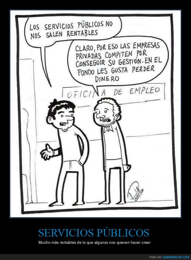 servicios públicos,rentables,empresas privadas